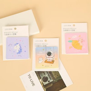 Portable Handheld Makeup <b>Mirror</b> <b>Square</b> Silver Lens Plastic Frame For Beauty Salon Cosmetic Use - Product Image 2
