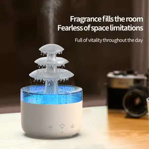 New UFO Rain Drop Humidifier 350ml 7 Changing Colors LED Lamp Ultrasonic Remote Control Rain Cloud Aroma Diffuser