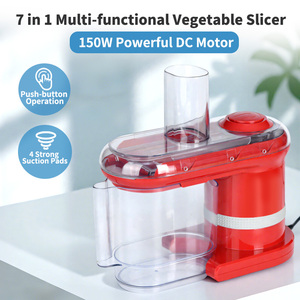 <span class=keywords><strong>Mandoline</strong></span> électrique Shiny SF201 7-en-1, trancheuse à légumes, hachoir alimentaire, moteur DC à faible bruit pour la cuisine à domicile, en acier inoxydable - Product Image 4