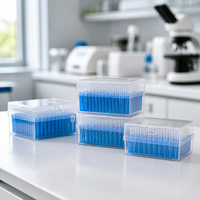 Embouts de pipette temporaires avec filtre, en boîte, 96 embouts par support, Classe VI USP, PP, consommables de laboratoire, embouts de pipette stériles irradiés par gamma