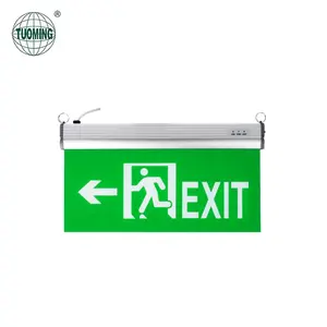 Factory Direct Sale corridor tunnel rechargeable wall mounted ceiling hanging led exit sign emergency light