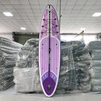 Planche à pagaie gonflable TIGERXBANG 116 x 35 x 6 Drop Stitch 3 ailerons Design Tribal Spirit SUP pour 3 personnes Relaxation