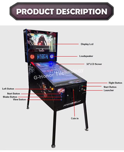 Machine de jeux d'arcade, pinball, jeux virtuel, 2 écrans, de haute qualité, livraison gratuite - Product Image 4