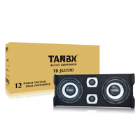 Subwoofer para Auto TANBX OEM, Caja de Subwoofer con Bajos Potentes de 12 Pulgadas, Altavoz de 1800W, Subwoofer Activo Doble para Auto