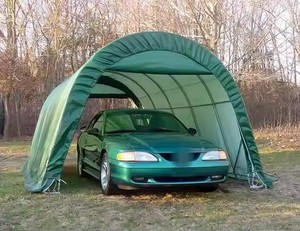 Abri de voiture à enrouler pour <span class=keywords><strong>garage</strong></span> extérieur/Tentes portables en métal et tissu pour voiture/<span class=keywords><strong>Garage</strong></span> portable en PVC taupe avec cadre en acier - Product Image 2