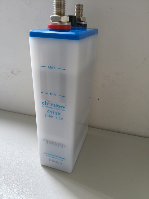 Pocket Plate Low Discharge Rate Ni-CD Battery 1.2V 50AH Prismatic 15-20 Year Cycle Life KPL50 CYL50 GN50