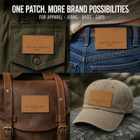 Écussons en cuir gaufré avec logo personnalisé, étiquettes de marque pour chapeaux, vestes en jean et accessoires vestimentaires