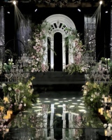 Tapis de Couloir Rétro Moderne Effet Miroir, Idéal pour Mariages et Événements, Élégant pour Piste de Danse, Fabriqué en Matière PET