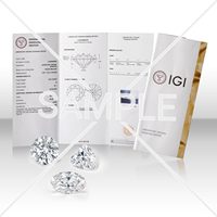 Anillo de compromiso SGARIT personalizado de oro blanco de 10K con 1.16 quilates de diamantes cultivados en laboratorio con certificación IGI para mujer, diamante central de 1 quilate VS D