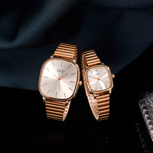 Reloj de acero inoxidable de alta gama, estilo retro minimalista para parejas, versátil, con correa de cuarzo. - Product Image 1