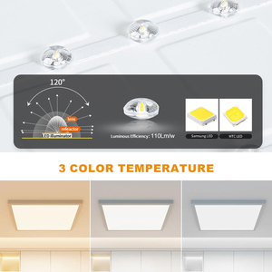 Hình Chữ Nhật Vuông Nhôm 300X600 300X1200 600X600 600X1200 18 27 36 54 <span class=keywords><strong>72</strong></span> <span class=keywords><strong>W</strong></span> Đèn Nền Bề Mặt Gắn <span class=keywords><strong>LED</strong></span> Trần Bảng Điều Chỉnh Ánh Sáng - Product Image 2