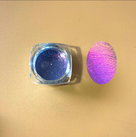 Nouvelle poudre de paillettes caméléon carrée pour nail art, encre plastique, accessoires pour nail art, stock Zhejiang, vente en gros BSL007