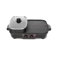 Fabricant de hotpot électrique de table intérieur sans fumée bbq gril électrique bbq barbecue électrique avec hot pot