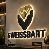 Enseigne lumineuse LED 3D personnalisée OEM pour logo d'entreprise, lettres en métal et acrylique pour publicité extérieure et enseignes de réception
