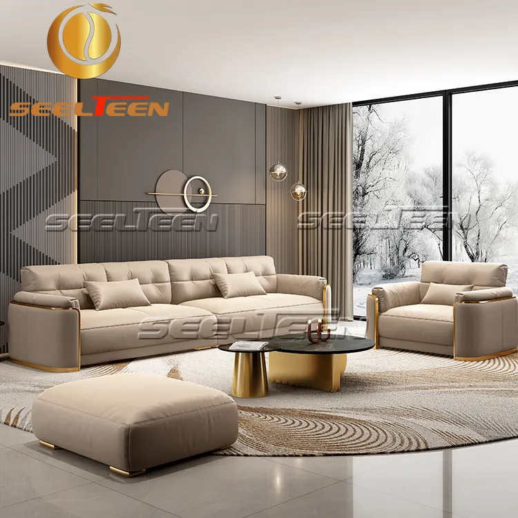 Sofa Set Modern Couch Living Room Leisure Modular Leather Sofa For Hotel