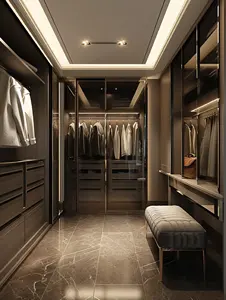 Custom Convertible Eco-Friendly Durable Modern Whole House Wood <b>Wardrobe</b> with Large Capacity for Bedroom Home Use - Product Image 2