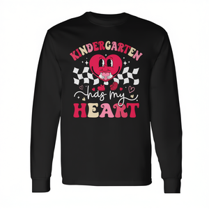 La scuola materna ha il mio cuore, maglietta a maniche lunghe per l'insegnante di San Valentino - Product Image 2