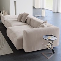 Elegantes Luxus-Wohnzimmer-Sofa, Heimsofa-Set aus CORD-VELOUR, Modulares Sofa