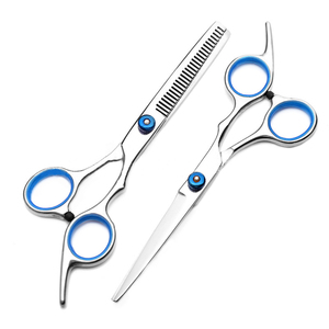 Forbici Professionali da <span class=keywords><strong>Parrucchiere</strong></span> Multifunzione in Acciaio Inossidabile con Lama Piatta e Dentata - Product Image 1