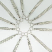 Cable de Conexión a Tierra para Puente Eléctrico, 6 mm², Cobre Revestido de Aluminio, Conexión Flexible para Caja Eléctrica