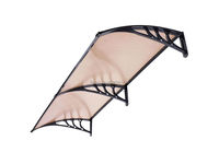 Auvent de fenêtre et de porte écologique à commande manuelle, abri pour tondeuse à gazon, en plaques de polycarbonate, supports en PP et aluminium, durée de vie 5-10 ans