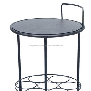 ชั้นวางไวน์โลหะแบบตั้งโต๊ะ7ขวดสำหรับบาร์และโรงแรมมี6ขวดความจุรวมถังน้ำแข็งและอ่างเครื่องดื่มดีไซน์ใหม่ - Product Image 2