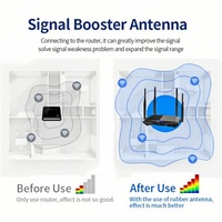 Antena WiFi Lipat Omnidirectional 2.4G 5.8G Polarisasi Vertikal ABS High Gain 5dBi Male untuk Router Nirkabel