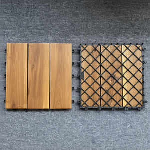 Dalles de sol en bois d'acacia imperméables à emboîtement pour usage intérieur et extérieur - Product Image 1