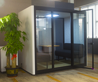 Cabine téléphonique de bureau insonorisée pour 4 à 6 personnes, salle de réunion acoustique à structure en aluminium