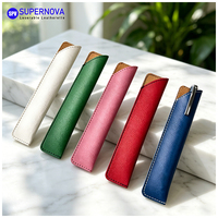 Étui en cuir pour stylo, idéal pour la gravure laser, étui simple en cuir PU, pochette de protection pour stylo, insert de sac