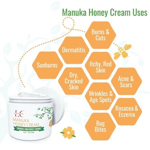Crème au miel Maluka <span class=keywords><strong>pour</strong></span> l'eczéma et les éruptions cutanées, en gros, sous marque privée, biologique, végétalienne, aux ingrédients naturels, nourrissante, hydratante et réparatrice - Product Image 3