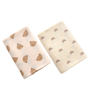 قماط شاش قطني طبيعي قابل لإعادة الاستخدام ، مطبوع سريع الجفاف ، حماية بيئية للطفل - Product Image 6