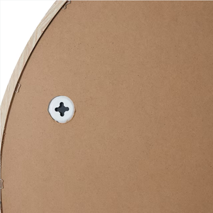 Wholesale Art Deco <strong>Oak</strong> Look Large Wood Frame <strong>Round</strong> Glass Wall <strong>Mirror</strong> 80cm 90cm - Product Image 4