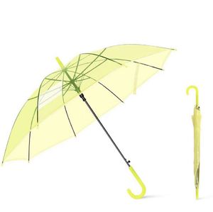 <b>Automatic</b> Clear for Sun Rain Dual Use Long Handle Transparent <b>Umbrella</b> With Custom Logo Promotional Gifts & Events - Product Image 2
