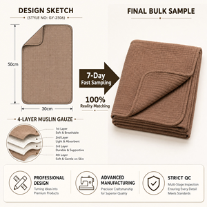 Fabricant vérifié directement de l'usine, <span class=keywords><strong>couverture</strong></span> pour bébé personnalisée, OEM ODM, literie pour bébé, grande <span class=keywords><strong>couverture</strong></span> carrée en mousseline - Product Image 2