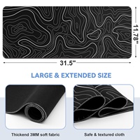 Tapis de bureau personnalisé de grande taille 3D antidérapant de haute qualité en gros, tapis de souris personnalisé, tapis de souris de jeu, tapis de bureau pour le bureau et la maison