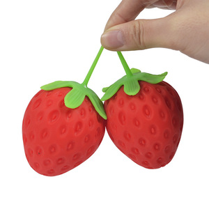 Nuevos Juguetes Blandos de Fresa para Apretar, Squishies Suaves con Forma de Fruta, Juguete Sensorial Antiestrés de TPR para Aliviar el Estrés y la Descompresión para Niños - Product Image 2