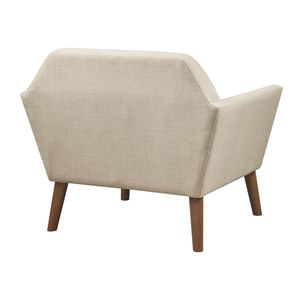 DB Minimalist Reclining Tufted <b>Lounge</b> <b>Chair</b> Genuine Leather with Sherpa Synthetic Leather for Home Office Living Room Furniture - Product Image 3