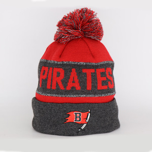 Gorro de Invierno con Bloques de Color de Equipos Deportivos, Texto Jacquard y Emblema de Escudo, con Puño, para Artículos de Aficionados y Días de Partido - Product Image 5