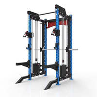 Machine Smith Commerciale Tout-en-un avec Rack à Squats, Double Piles de Poids de 75 kg, Optionnelles 120 kg et Poulie en Aluminium – Équipement de Gym