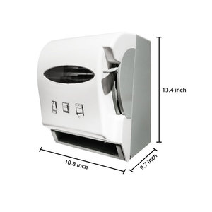 Dispensador de papel tisú de montaje en pared blanco Suministros de baño y inodoro con estilo con soporte para toallas de papel - Product Image 3