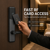 Serrure de porte d'hôtel intelligente haute sécurité à prix d'usine, système de verrouillage électronique étanche avec carte RFID, Wi-Fi, 4 piles AA pour