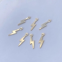 Nouveau Pendentif Mini Lune Forme Or Rempli 14K pour Bijoux Permanents Fabrication Breloques Éclair