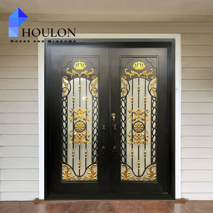 Puerta de Entrada Exterior de Hierro Forjado Estilo Hacienda Colonial <span class=keywords><strong>Española</strong></span> con Rejilla - Product Image 4