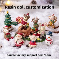 Personalizada Mini Navidad resina ornamento decoración Santa Claus caja ciega figurita militar figura de acción hecha a medida