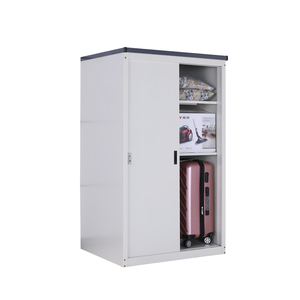 Casier de balcon pliable moderne en acier inoxydable avec emballage plat, armoire de rangement pour jouets d'extérieur, étanche - Product Image 2