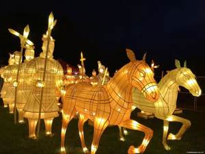 Soldados de <span class=keywords><strong>terracota</strong></span> con estructura de acero, linterna de jardín china impermeable para decoración al aire libre, linterna de flores con motivo de luz - Product Image 2