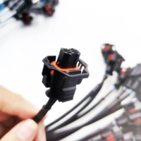 Faisceau de câblage personnalisé pour éclairage automobile avec connecteur et interrupteur, fabriqué par une usine OEM
