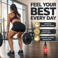 Extrait de Poivre de Cayenne en Gouttes Capsaïcine Curcuma Curcumine Racine de Betterave Aubépine Vitamine K2 D3 Supplément Haute Puissance