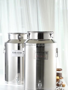 Fût de transport en acier inoxydable de 15L à 125L pour lait, miel et huile alimentaire, avec couvercle – Fournisseur d'usine - Product Image 4